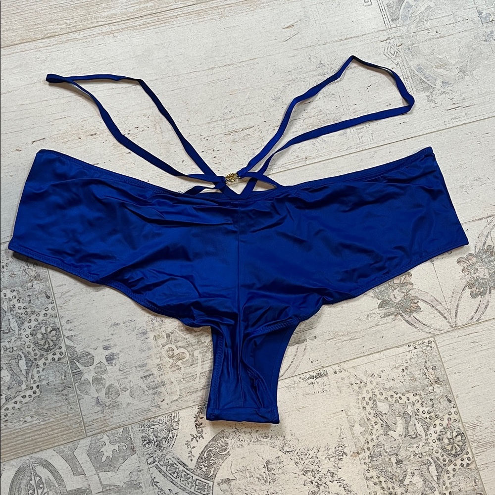 Victoria's Secret Very Sexy Blue Strappy Cheeky Panties Size XL - Picture 7 of 10